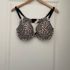 Victoria's Secret Leopard Print Bra with Black Straps